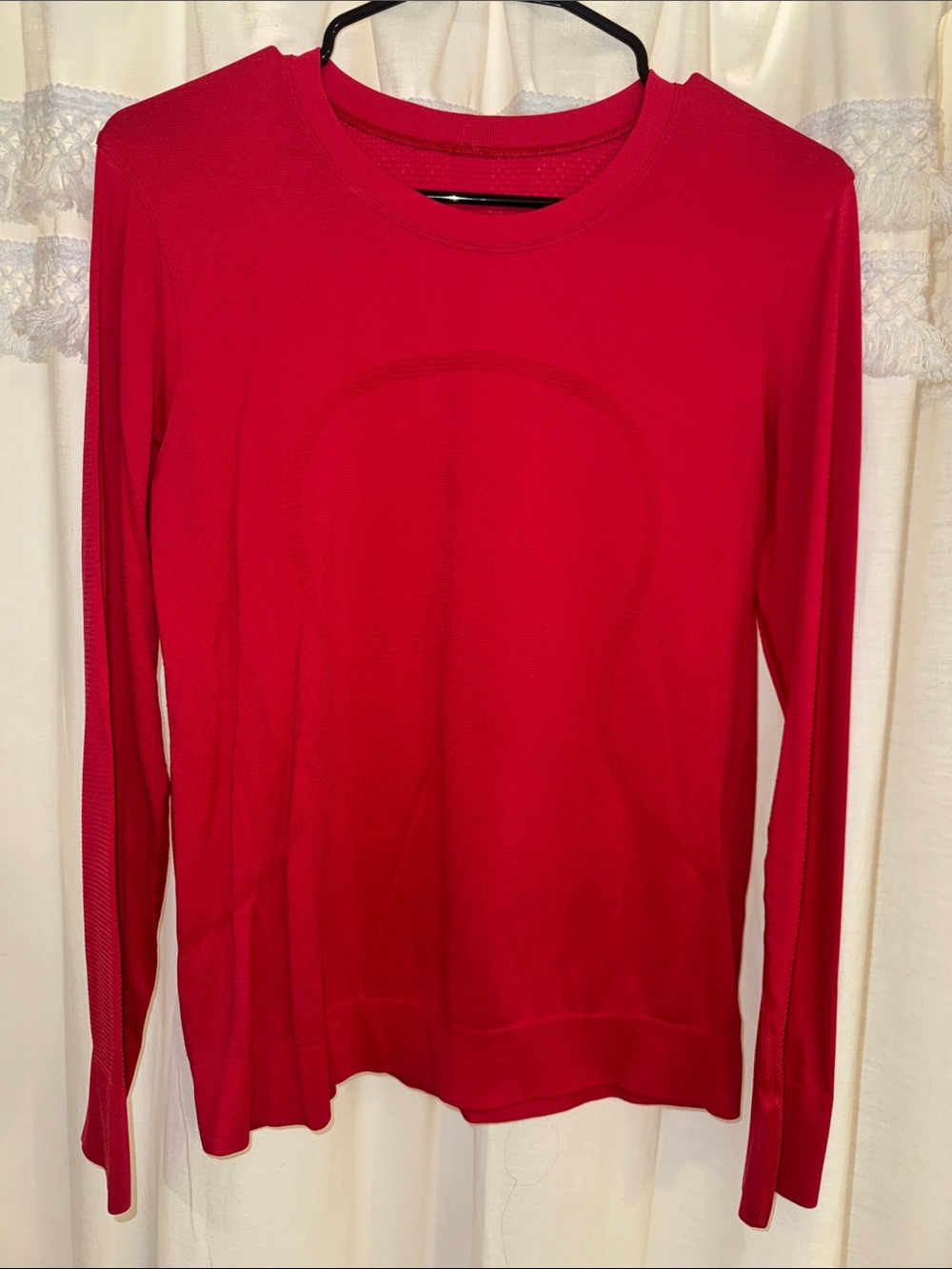 lululemon athletica Red Crew Neck Long-Sleeve Sweater